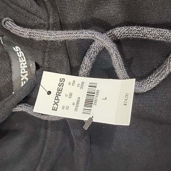 Men's Express Hoddie Pullover Black Jacket. L - Picture 7 of 11
